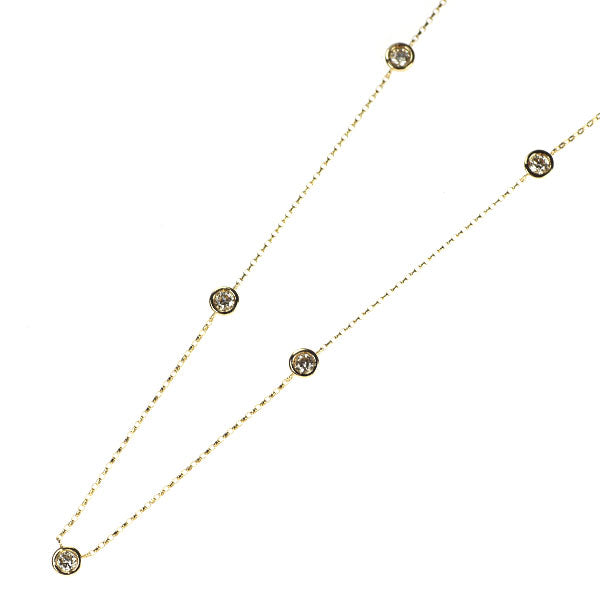 K18YG ダイヤモンド ステーション ネックレス 0.50ct