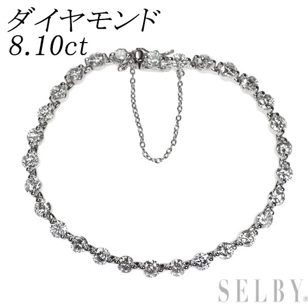 Pt900 ダイヤモンド ブレスレット 8.10ct テニス