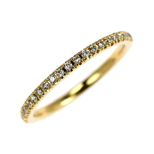ベルシオラ K18YG ダイヤモンド リング 0.12ct ハーフエタニティ