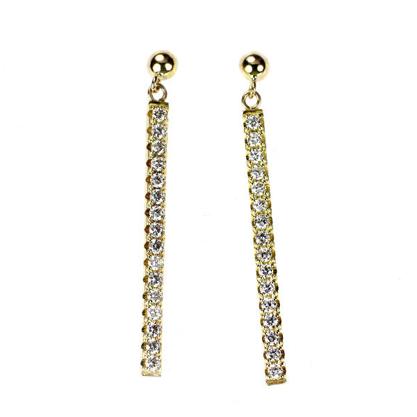 K18YG ダイヤモンド ピアス 0.40ct