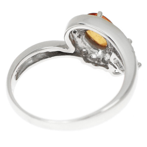 Pt850 ファンシーカラーサファイア ダイヤモンド リング 1.081ct D0.40ct