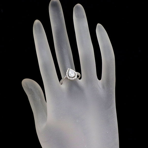 新品 希少 Pt950 ファンシーホワイト ダイヤモンド リング 1.015ct FW I2 0.29 【エスコレ】