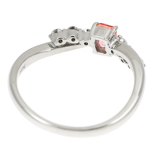 新品 希少 Pt950 ナイジェリア産ヴェイリネナイト ダイヤモンド リング 0.178ct D0.13ct 【エスコレ】
