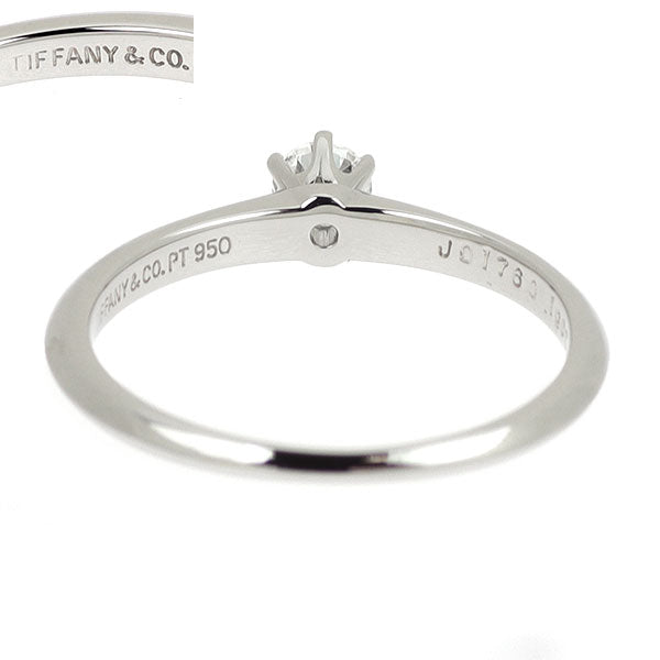 ティファニー Pt950 ダイヤモンド リング 0.19ct E VVS1 VG/VG ソリティア
