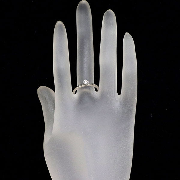 ティファニー Pt950 ダイヤモンド リング 0.19ct E VVS1 VG/VG ソリティア