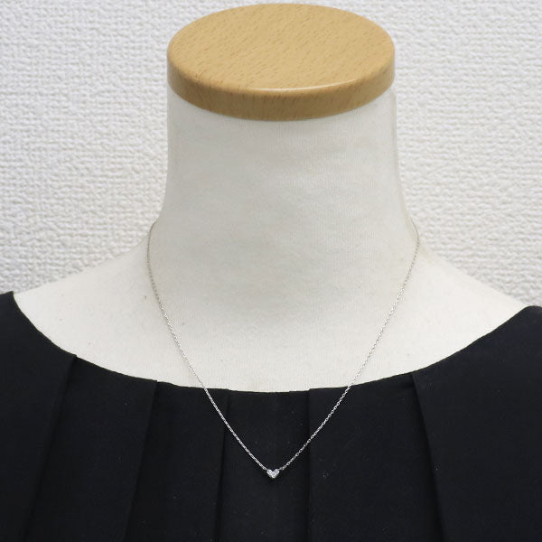 スタージュエリー Pt950 ダイヤモンド ペンダントネックレス 0.10ct ミステリアスハート