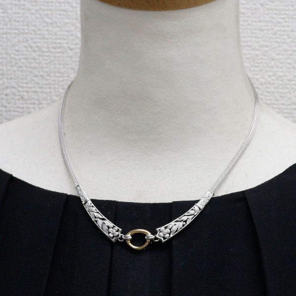 石川暢子 Pt900/ K18YG/WG ダイヤモンド ネックレス アズタイム