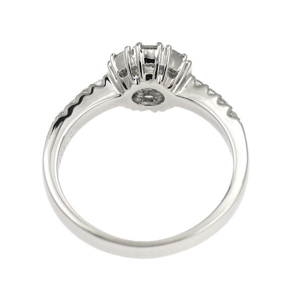 Pt900 オクタゴナルカット ダイヤモンド リング 0.540ct D0.40ct
