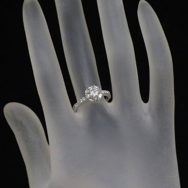 Pt900 オクタゴナルカット ダイヤモンド リング 0.540ct D0.40ct