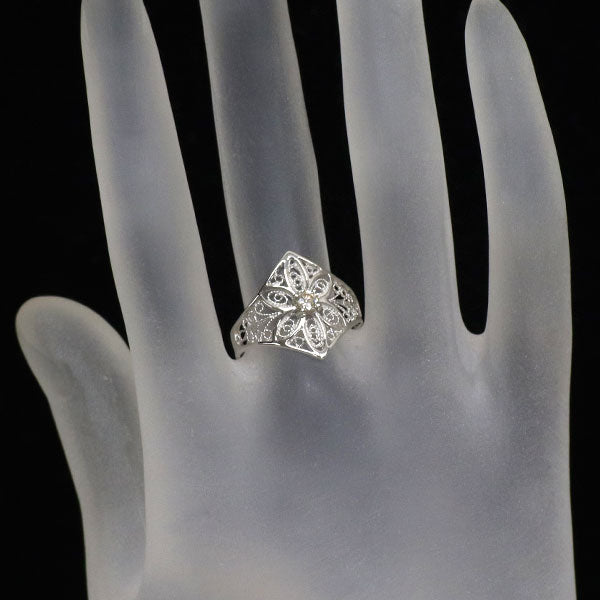 K18WG ダイヤモンド リング 0.19ct