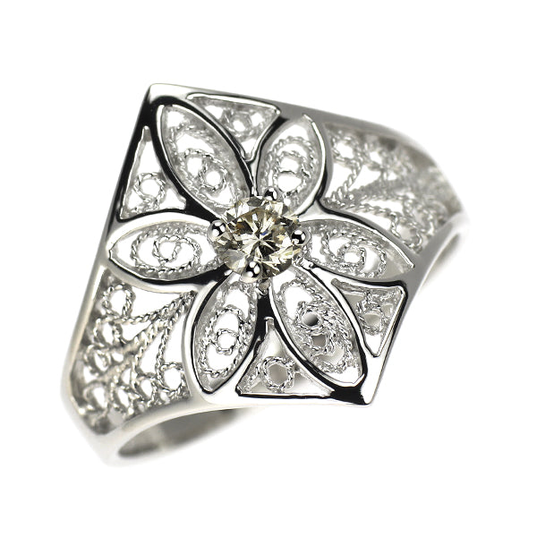 K18WG ダイヤモンド リング 0.19ct