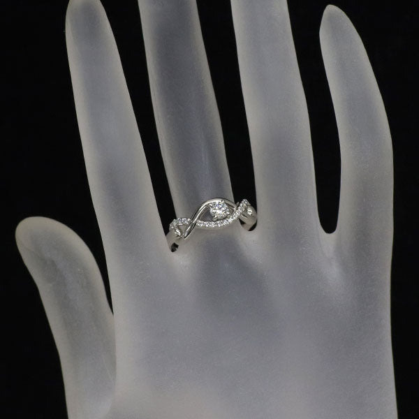 Pt950 ダイヤモンド リング 0.282ct G SI2 VG D0.13ct