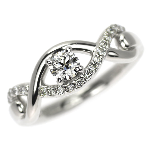 Pt950 ダイヤモンド リング 0.282ct G SI2 VG D0.13ct