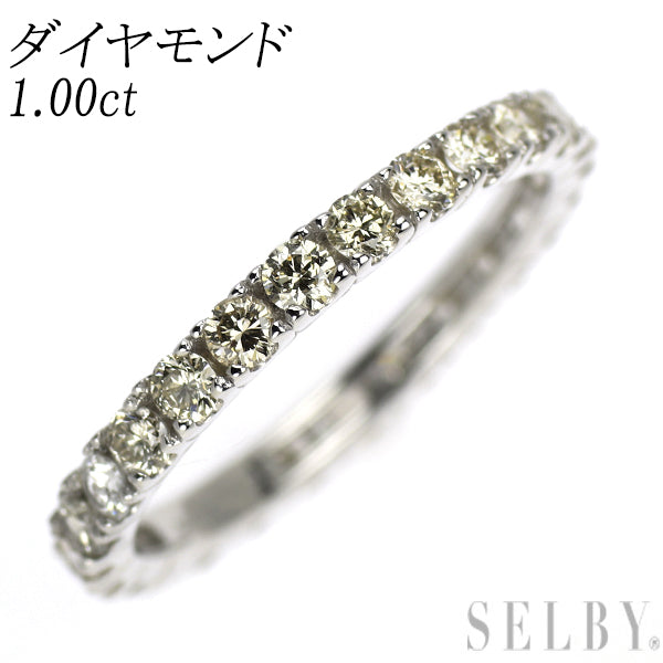 K18WG ダイヤモンド リング 1.00ct フルエタニティ