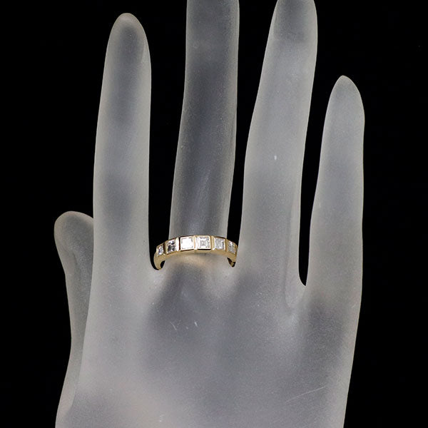 K18YG スクエアカット ダイヤモンド リング 0.85ct