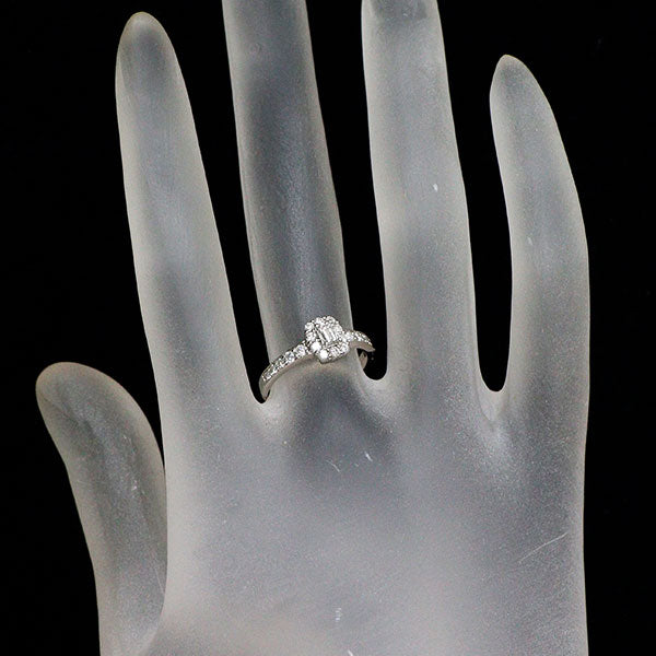 Pt900 ダイヤモンド リング 0.144ct D0.33ct