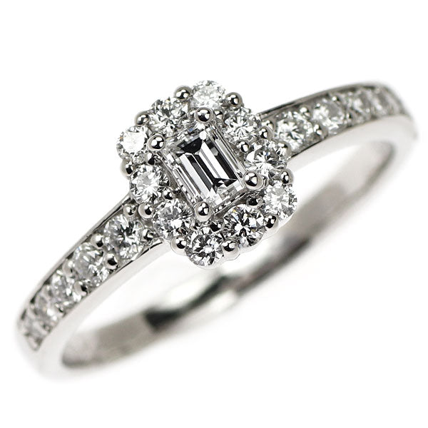 Pt900 ダイヤモンド リング 0.144ct D0.33ct