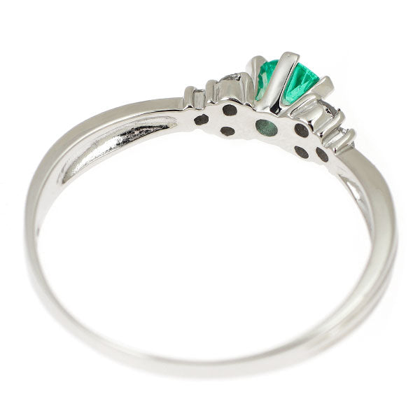 Pt900 エメラルド ダイヤモンド リング 0.27ct D0.16ct