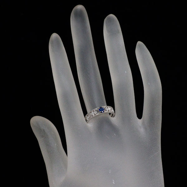 Pt900 サファイア ダイヤモンド リング 0.21ct D0.04ct