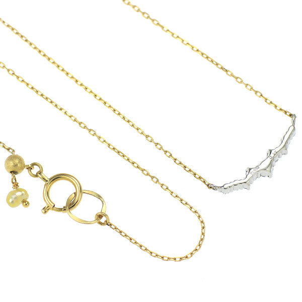 Pt950/ K18YG ダイヤモンド ペンダントネックレス 0.17ct