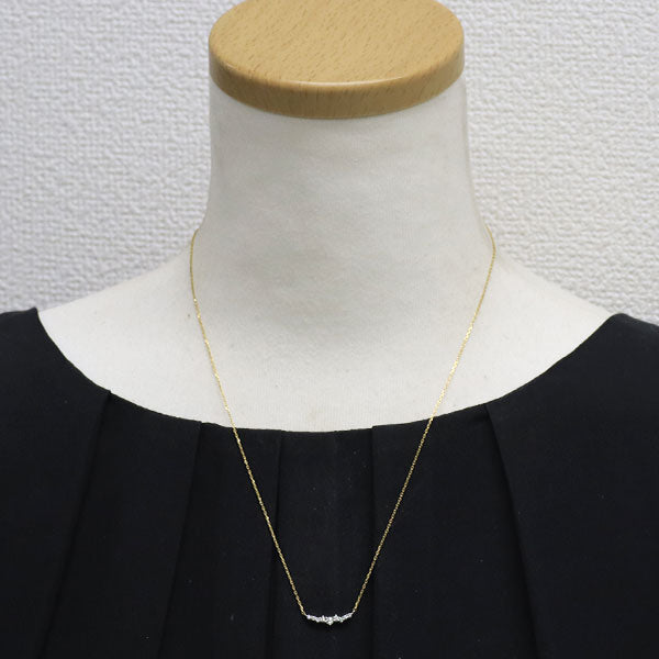 Pt950/ K18YG ダイヤモンド ペンダントネックレス 0.17ct