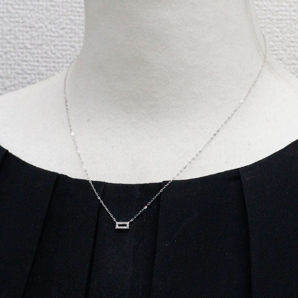 K18WG ダイヤモンド ペンダントネックレス 0.07ct