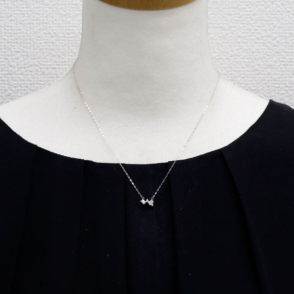 K18WG ダイヤモンド ペンダントネックレス 0.26ct D0.05ct