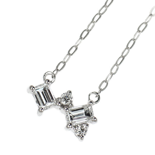 K18WG ダイヤモンド ペンダントネックレス 0.26ct D0.05ct