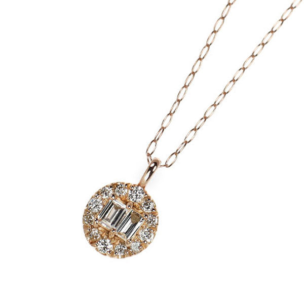 K18PG ダイヤモンド ペンダントネックレス 0.20ct
