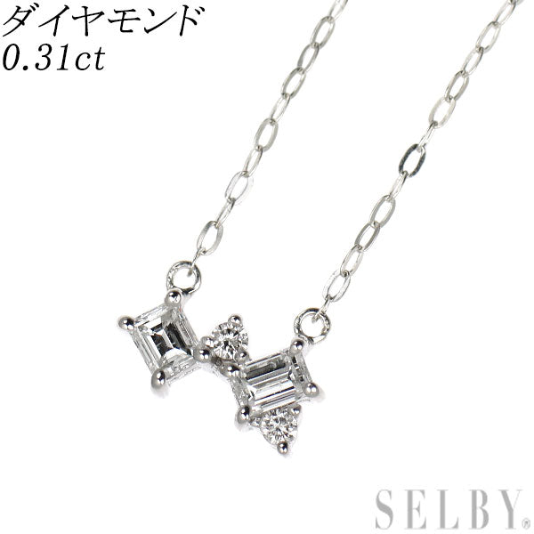 K18WG ダイヤモンド ペンダントネックレス 0.31ct