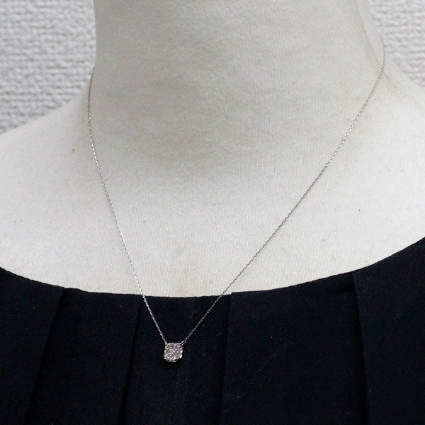 Pt900/ Pt850 ダイヤモンド ペンダントネックレス 0.15ct パヴェ