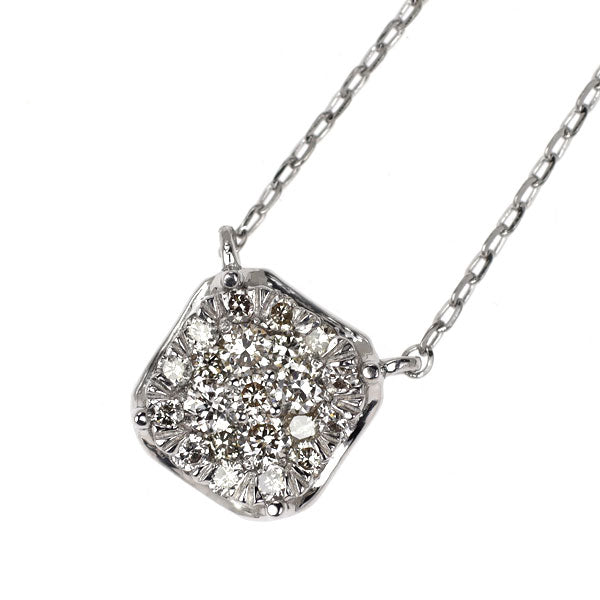 Pt900/ Pt850 ダイヤモンド ペンダントネックレス 0.15ct パヴェ