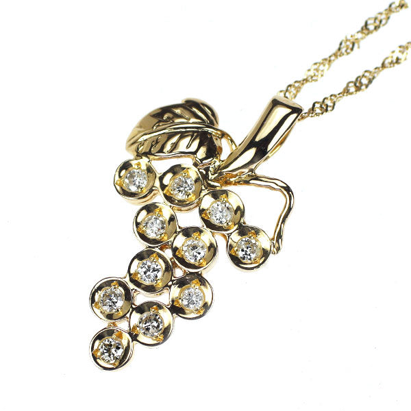 K18YG ダイヤモンド ペンダントネックレス 0.23ct ブドウ