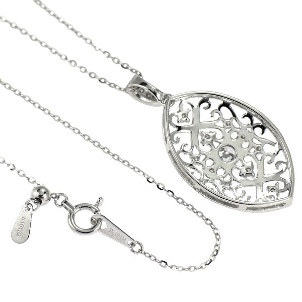 K18WG ダイヤモンド ペンダントネックレス 0.32ct