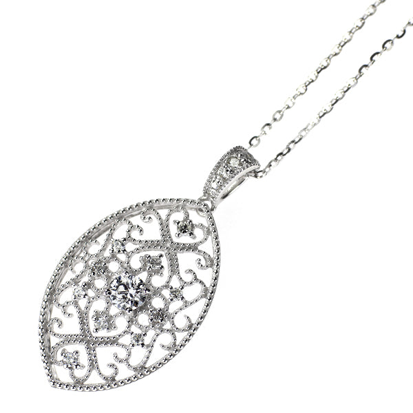 K18WG ダイヤモンド ペンダントネックレス 0.32ct