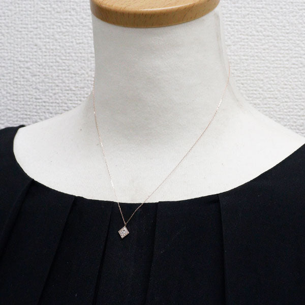 K10PG ダイヤモンド ペンダントネックレス 0.10ct