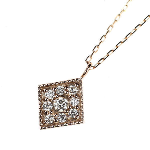 K10PG ダイヤモンド ペンダントネックレス 0.10ct