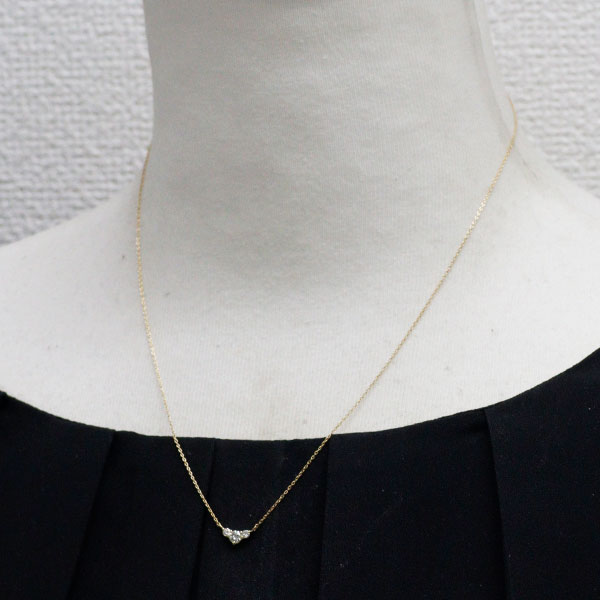 K18YG ダイヤモンド ペンダントネックレス 0.20ct