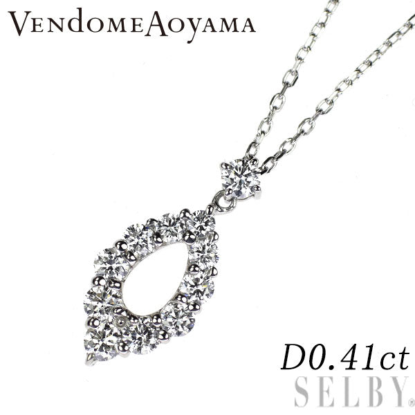 ヴァンドーム青山 Pt950/ Pt850 ダイヤモンド ペンダントネックレス 0.41ct