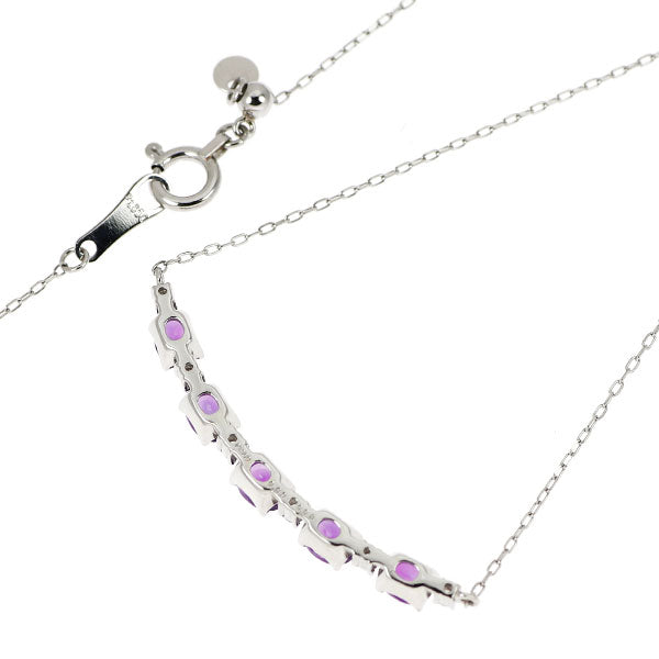 Pt900/ Pt850 アメジスト ダイヤモンド ペンダントネックレス 0.69ct D0.08ct