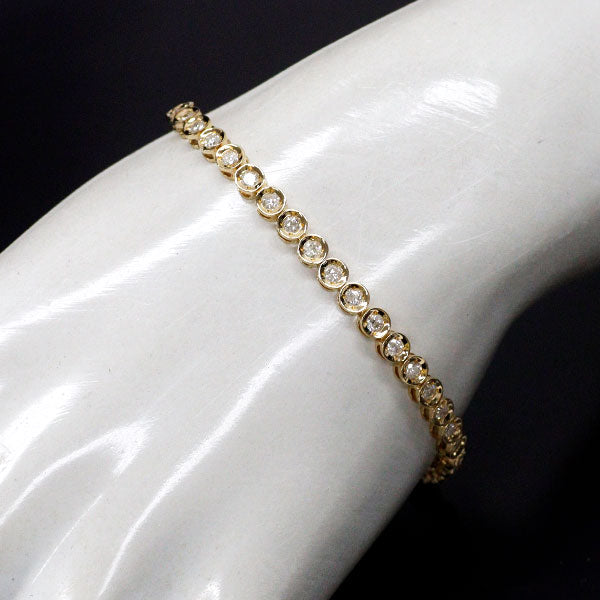 K18YG ダイヤモンド ブレスレット 2.00ct テニス