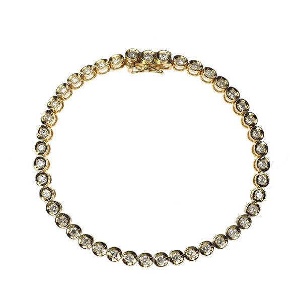 K18YG ダイヤモンド ブレスレット 2.00ct テニス