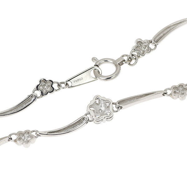 Pt850 ダイヤモンド ブレスレット 1.00ct フラワー