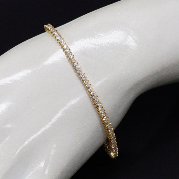 K18YG ダイヤモンド ブレスレット 2.00ct テニス
