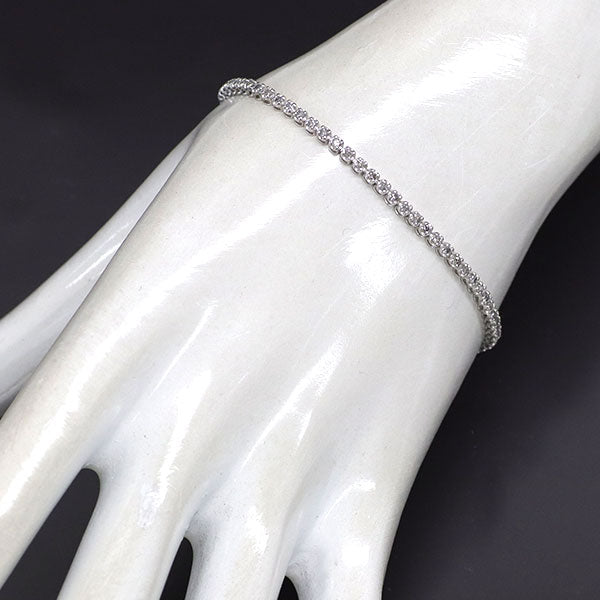 K18WG ダイヤモンド テニスブレスレット 1.00ct