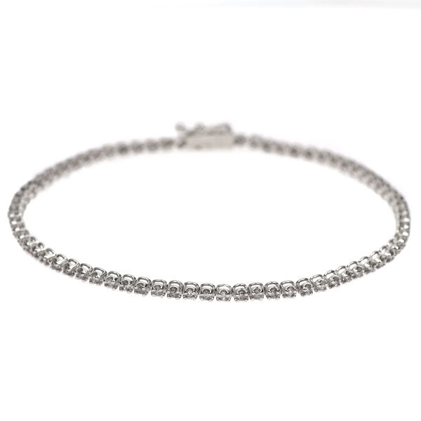 K18WG ダイヤモンド テニスブレスレット 1.00ct