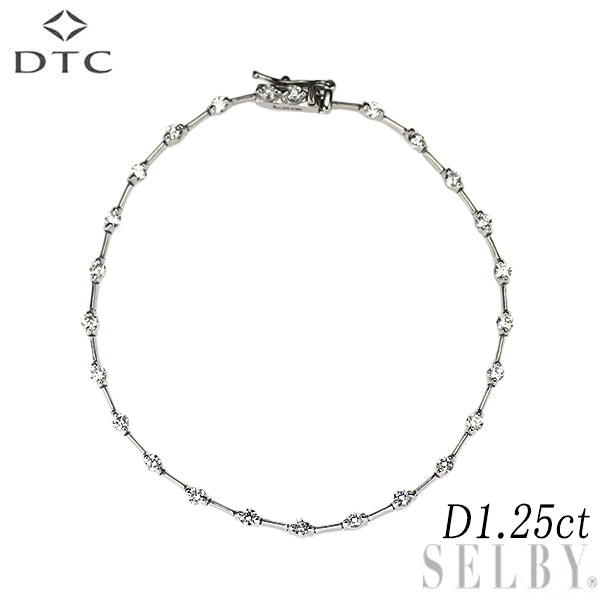 DTC K18WG ダイヤモンド ブレスレット 1.25ct LINE