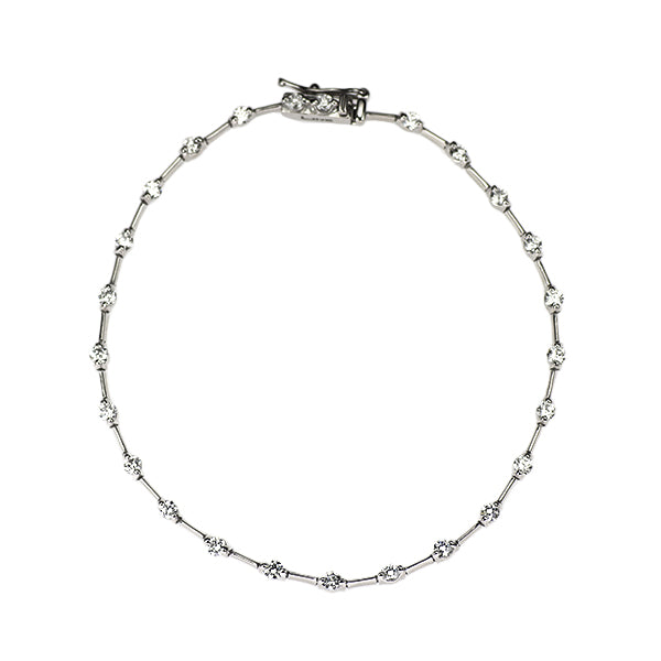 DTC K18WG ダイヤモンド ブレスレット 1.25ct LINE
