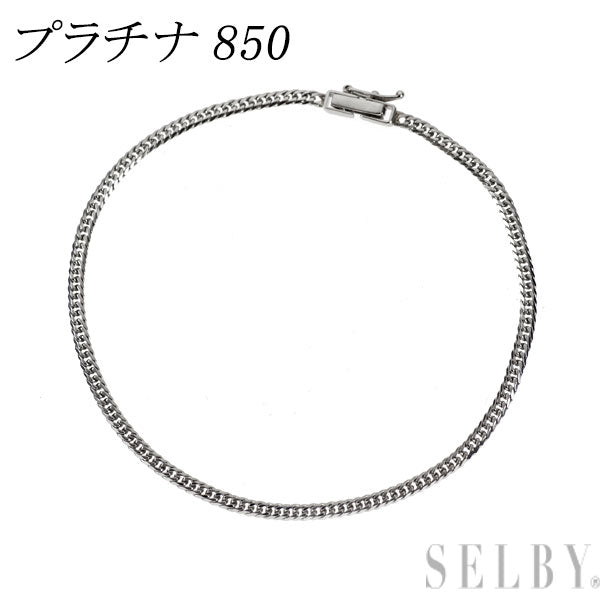 Pt850 ブレスレット 喜平 6面ダブル