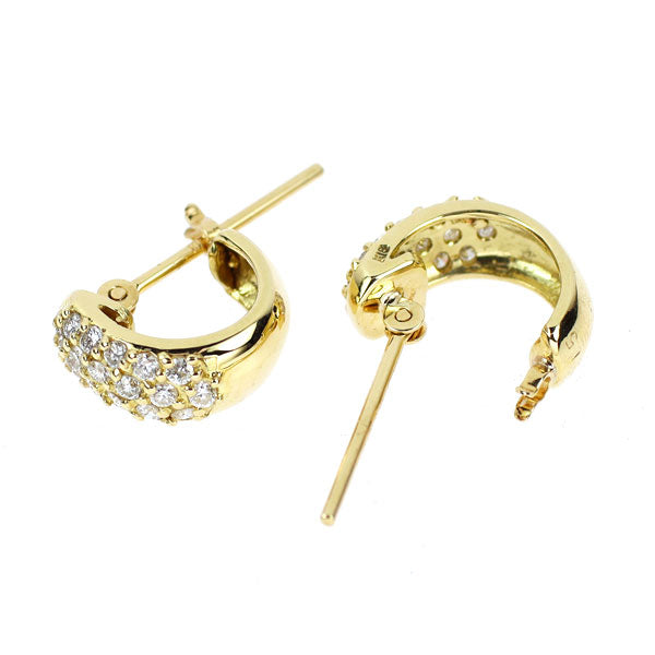 K18YG ダイヤモンド ピアス 0.30ct パヴェ